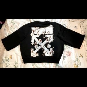 Sold out black Off white Virgil abloh embroidered design “buy more flowers.”